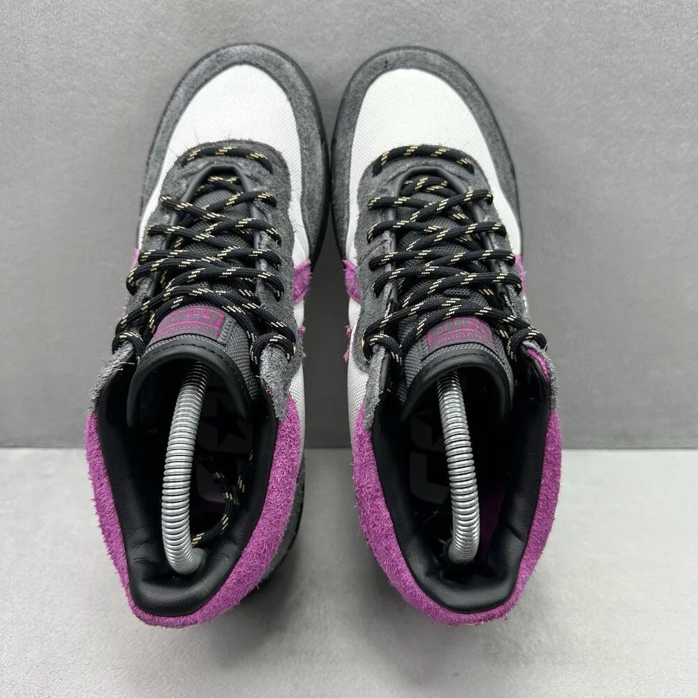 Converse‎ Fastbreak Mid Womens Sz 8.5 Skate Shoes Dark Matter Cordura Suede Grey